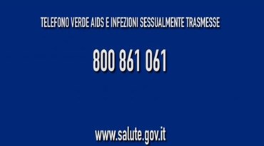 TELEFONO VERDE AIDS E INFEZIONI SESSUALMENTE TRASMESSE - 800 861 061 - www.salute.gov.it